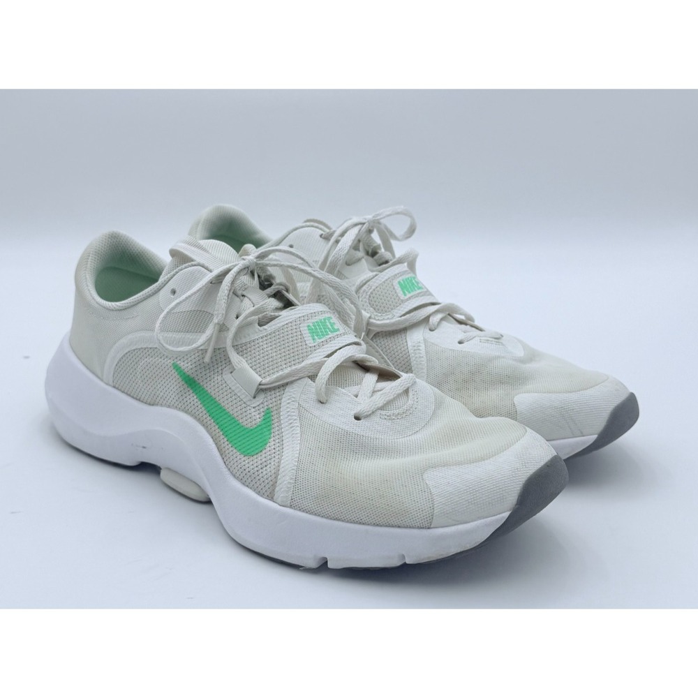 Nike Flex Experience Run 10 Women's 12.5 White Green Running Shoes CI9964-001